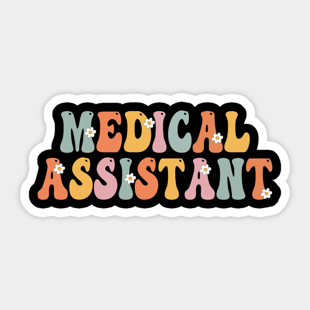 Medical Assistant Retro Medical staff Nurse Sticker by unaffectedmoor